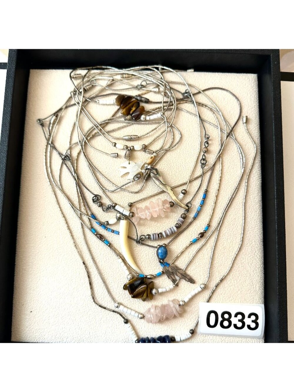 Lot Vintage South Western Tourist Souvenir Heishi Gemstone Necklaces Untested